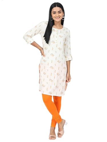 Image of Robinbosky Cotton Churidhar Leggings for Women - Stylish, Stretchable & Flattering Fit for All-Day Comfort