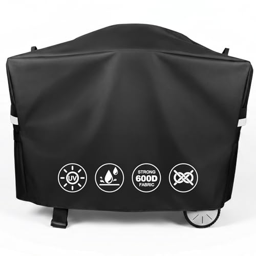 Image of QuliMetal 7112 Grill Cover for Weber Q2000, Q2200, Q2400, Q2000N+, Q2800N+, Q300, Q320, Q3000, Q3200 Gas Grills, Heavy Duty BBQ Gas Grill Cover, 600D