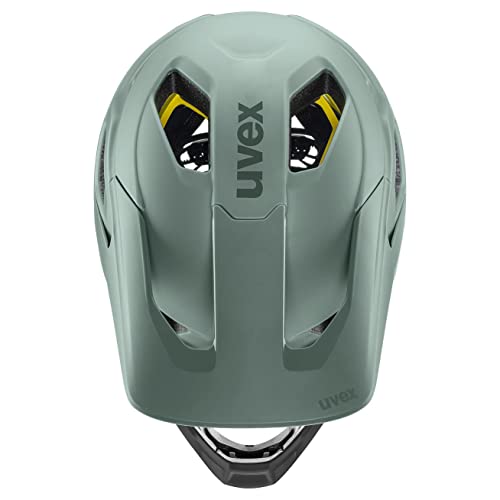 uvex revolt MIPS - ekstremalnie lekki kask MTB unisex - system MIPS - indywidualna regulacja wielkości - moss green-black matt - 57-61 cm
