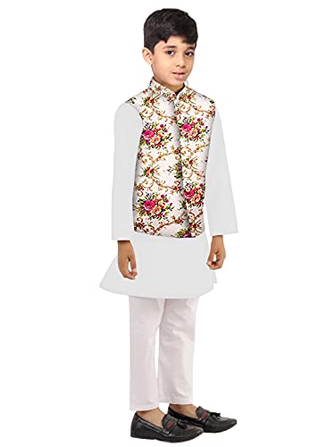 Image of Os mens kurta pyjama with nerhu jacket combination of baap-beta & father and son's | 100% cotton kurta pyjama | Nerhu jacket satin material
