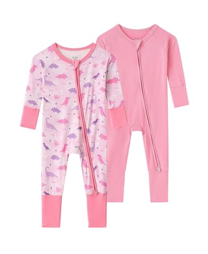 Image of SUZEL Baby Viscose from Bamboo Footless Pajamas Boys Girls Zippy Pjs Sleep 'N Play Romper - 0-24 Months