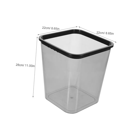 Cesto rectangular de plástico para basura 10 galones miniatura 2