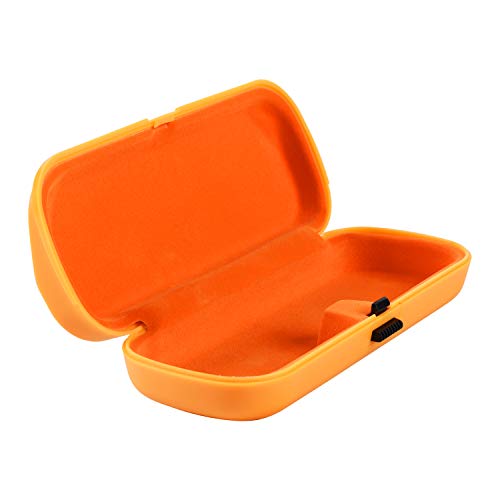 Image of VIVID Vision Unisex Adult Lightweight Eyewear Specs Case Cover | Free With Cleaning Cloth | Protect Eye Glasses | Plastic | Spectacles | Cases | IC - 634 ABS Orange with Cloth