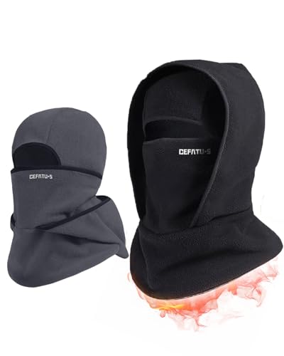 The All-in-One Neck Gaiter & Cycling Mask, Outdoor Winter Warm Hat Neckband Integrated Cycling Mask Sports Ski Head Cover (Black)