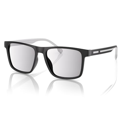 Image of Polarized Sunglasses for Mens Womens - Lightweight Matte Finish Sun Glasses,Line Patterned Sunglass
