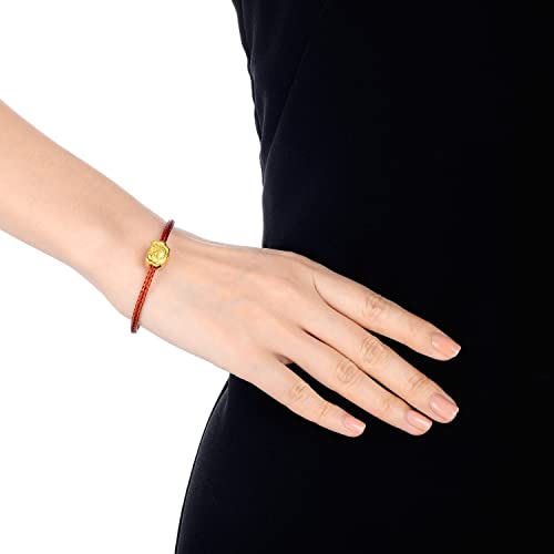CHOW SANG SANG 999 24K Solid Gold Ruyi Lock Charm Blessing Bracelet for Women 86338C (Fortune Ruyi Lock, 6.6 Inches, (17 CM))3