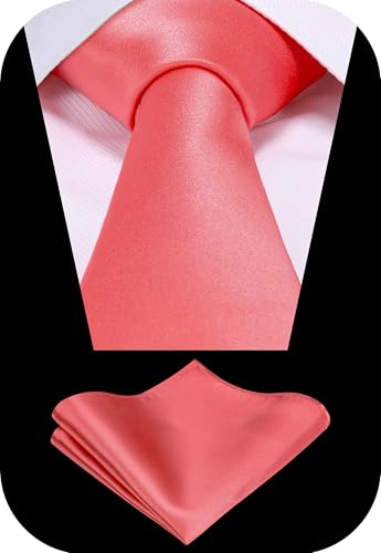 Image of TIE G Solid Satin Woven dyed Color Formal Black Necktie and Pocket Square Sets in Gift Box