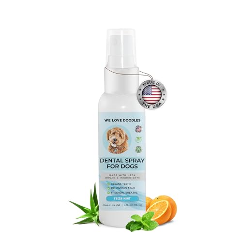 Welovedoodlesdogdentalsprayorganicdentalsolutionsplaquetartarcontrolspraynaturaloralcaredogforhealthyteethgumsfreshensbreathspray4oz Urban Country Home Decor We love doodles dog dental spray organic dental solutions plaque tartar control spray natural oral care dog for healthy teeth gums freshens breath spray 4oz urban country home decor