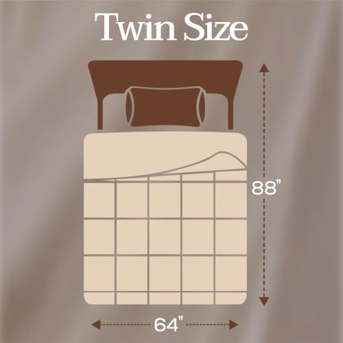 Image of Utopia Bedding Twin Comforter, Duvet Insert, Beige, 64 x 88 Inches