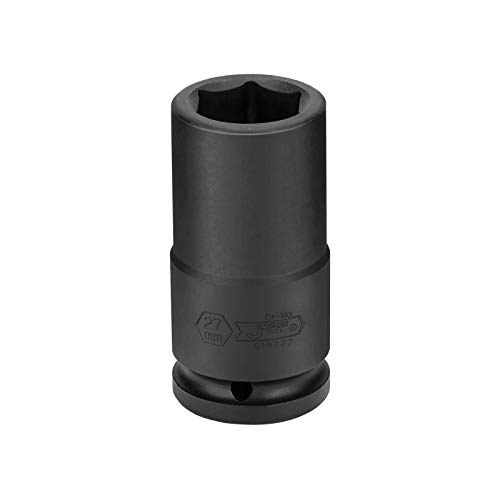 Image of Jetech 3 /4-Inch Drive 27mm Deep Impact Socket with 6-Point Design, Heat-Treated Chrome Molybdenum Alloy Steel, Metric