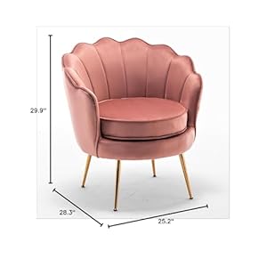 Velvetbarrelaccentchairwithscallopedsilhouetteandgoldmetallegsdecorativepiecesuitablefortraditionalmodernandcontemporaryspacesrose Urban Country Home Decor Velvet barrel accent chair with scalloped silhouette and gold metal legs decorative piece suitable for traditional modern and contemporary spaces rose urban country home decor