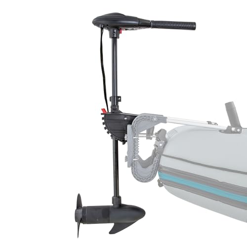 INTEX 68631E Transom Trolling Motor: Easy to Attach – Built-In Battery Meter – Quiet Motor – Weed Escape Mode – Suitable for Freshwater and Saltwater