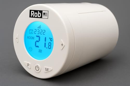 Thermostat de radiateur intelligent ROB programmable avec écran LCD pour valves Danfoss