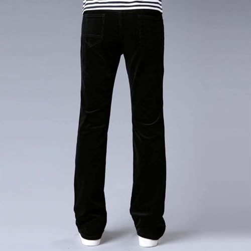 Corduroy Pants Men Boot Cut Slim Fit Stretchy Work Pants 60s 70s Disco Outfits for Men Casual Pants3