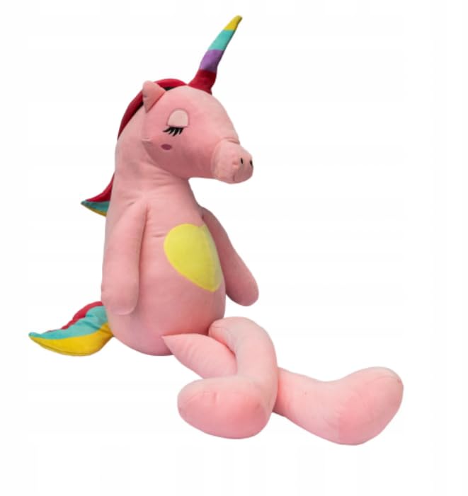 Gustaw Groß Einhorn Felix Plüsch Kuscheltier, Plüscheinhorn - XXL Einhorn Tier, Weiche und Kuschelige Stofftiere, Plüsch Mega Gross Einhorn Plüschtier Kinder, Baby (rosa, 120cm)