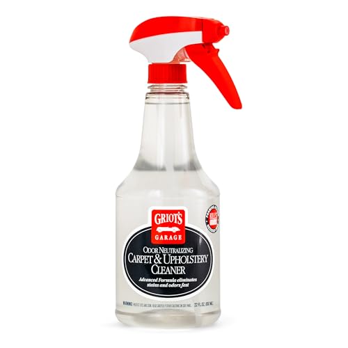 Griot's Garage Odor Neutralizing Carpet and Upholstery Cleaner for Car Floor Mats, Upholstery, Microfiber Seats, Household Fabrics, and Pet Stains 10990, 22oz