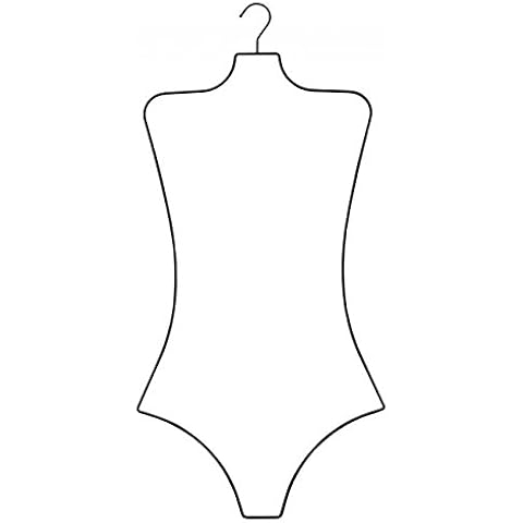 NAHANCO BFWB12 Ladies Wire Swimwear Body Hanger, Black (Pack of 12) Cover