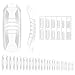 Makartt L-08 140PCs/Case Dual Forms False Nail Mold Clear Full Cover Polygel Nail Tips UV Gel Dual Forms and Acrylic Nail System Forms with Scale