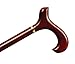 AlexOrthopedic Mobility Support Wood Cane with Derby Handle and Collar - Rosewood Stain