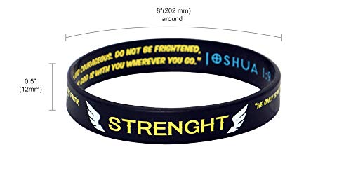 Aroniks Christian Motivational Bracelets Set - Inspirational Hidden Messages from Bible for Men and Women - Religious Silicone Wristbands 14 Pack with 7