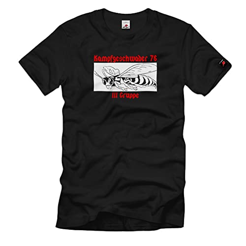 T-shirt homme Armée de l'air allemand noir taille S en coton imprimé original