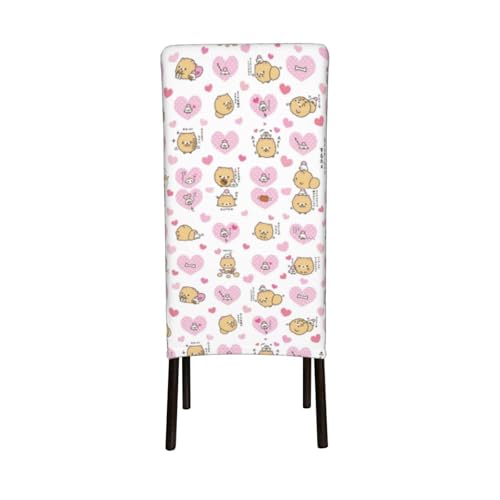 Housse de chaise extensible anti-plis protection lavable fleurs dessin animé
