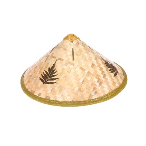 FRCOLOR Boys and Girls Cap Bamboo Hat Safe Long-time Use Traditional Vietnamese Thai Accessory