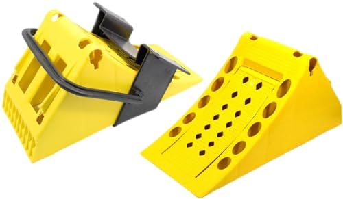 Generisch 2X LKW Gleitschutz Hemmschuh mit Halter Unterlegkeil Br...