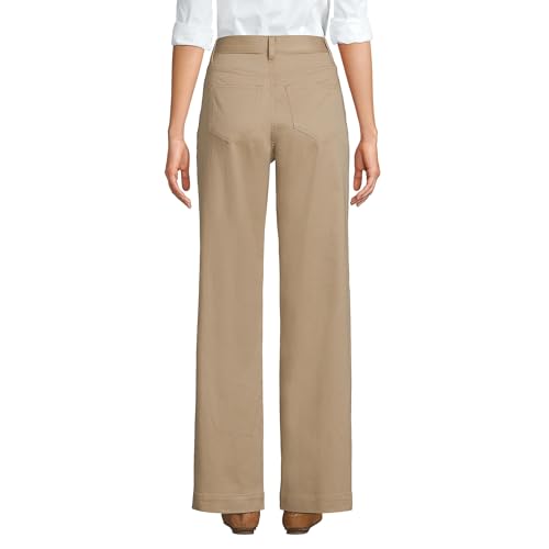 Lands' End Women's High Rise 5 Pocket Wide Leg Chino Pants2