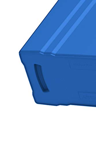 United Solutions Highboy Recycling Bin, 23 Gallon, Space Saving Slim Profile And Easy Bag Removal, Indoor Or Outdoor Use, Integrated Handles For Easy Carrying, 4-Pack, Recycle Blue #TOP4