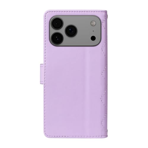 Étui compatible iPhone 16 Pro Max bleu cuir grille de luxe - 4