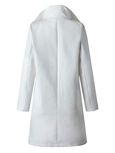 Mulheres Casaco Cor Sólida Decote Alto Botão Gola Turn-down Manga Longa Elegante Jaqueta de Inverno