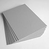 Crafty Moments Tablero gris A4 de 880 g/m², 1400 micras, para manualidades, oficina, papelería, 15 hojas