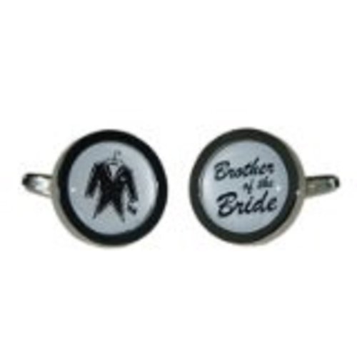 Gemelos Redondos Azules para Hombre Brother of The Bride miniatura 1