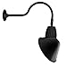 RAB Lighting GN1LED26NACB Gooseneck Style1 26W Neutral LED 15 Angled Cone Shade, Black