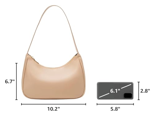 Image of CYHTWSDJ Shoulder Bags for Women, Cute Hobo Tote Handbag Mini Clutch Purse with Zipper Closure