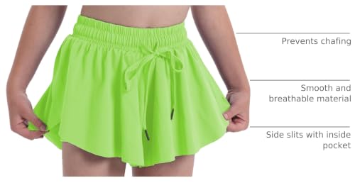 Image of Flowy Shorts for Teen Girls Athletic Running Youth Butterfly Shorts