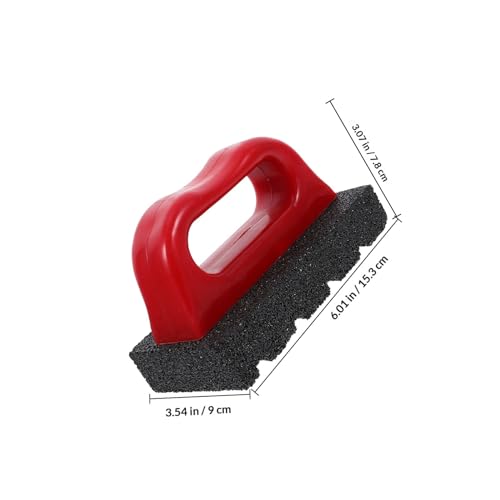 Outil ergonomique en ABS rouge bloc abrasif concave pour briques maçonnerie
