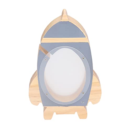 Mealheiro Nave Espacial, Cinza Madeira Lindos Bancos de Dinheiro para Crianças Práticos para Decoraç