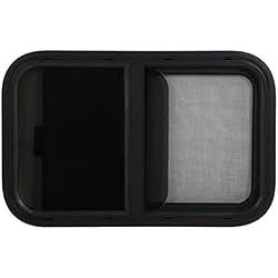 Ventana para RV, Ventana de Empuje Redondeada Vertical Horizontal de 24´´ de Ancho X 15´´ de Alto, Reemplazo de Ventana de Salida de RV Corrediza para Vehículos de Autocaravana