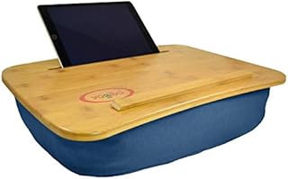 Yogibo Traybo 2.0 Lap Desk, Bamboo Top Lap Desk With Pillow for Laptop Built in Slot for Tablet or Phone, Lap Pad for Working, Reading, Writing, Lap Board, Dark Gray