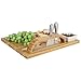 Bamboo Charcuterie Cheese Board and Cutlery Knife Set with Removable Slate and Cheese Markers Bowels, Gifts for Birthday/Parties/Wedding/Bridal Shower/Housewarming/Thanksgiving/Christmas