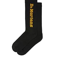 Dr. Martens Vertical Cotton Blend Socks, Black, Medium/Large