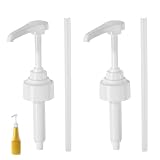2Stück Dosierpumpe 1L Sirup,Für Monin Pumpe,Snap-on Sirup Spender,Pumpspender Set,Wiederverwendbar Pumpenspender für Glas Flasche,Sirupspender,Dosierpumpen Kompatibel Monin Sirup Pumpe 0.7/1.0 L (5cc)