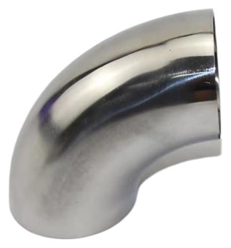 Tuyau echappement coude 90 inox 51mm raccord voiture a souder 51mm x 1.5mm