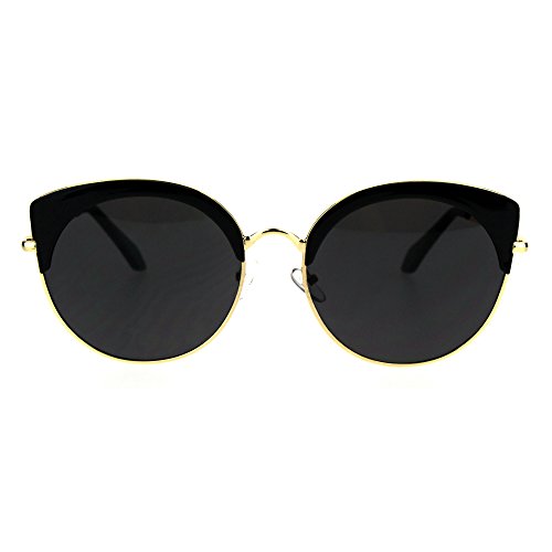 Womens Fashion Sunglasses Round Accent Top Designer Style UV 400 - Main Image