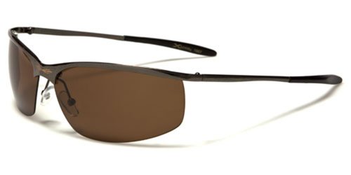 Xloop Black Metal Boating Polarized Driving Sunglasses (Gunmetal (Brown Lens))