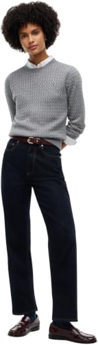 Tommy Hilfiger Damen Co Cable C-nk Ls Sweater Ww0ww44993 Pullover Sweater, Medium Grey Heather, XS – Ansicht 4