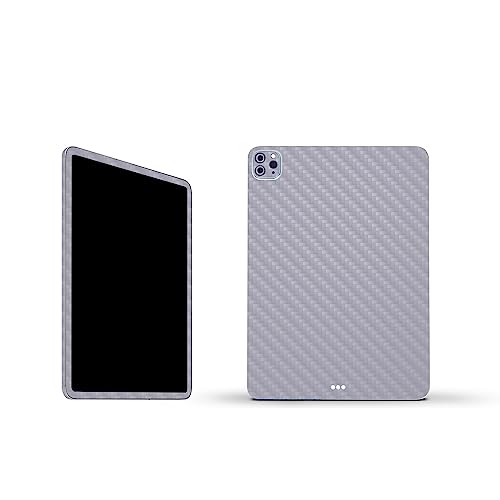 Image of MightySkins Carbon Fiber Skin Compatible with Apple iPad Pro 11 inch M2 4th Gen (2022) Full Wrap Kit - Solid Gray | Protective, Durable Textured Carbon Fiber Finish | Easy to Apply | Made in The USA