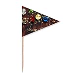 pique cierge bronze Matériau : ces pics à drapeaux sont composés de cure-dents en bois et de drapeaux en papier, et peuvent être utilisés en toute sécurité.